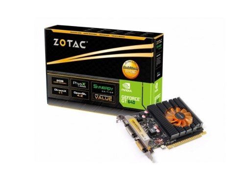 PLACA DE VIDEO ZOTAC GT640 2GB DDR3 128 BIT 384 CUDA DUALDVI